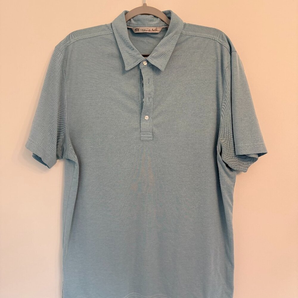 Travis Mathew Light Blue Polo Shirt